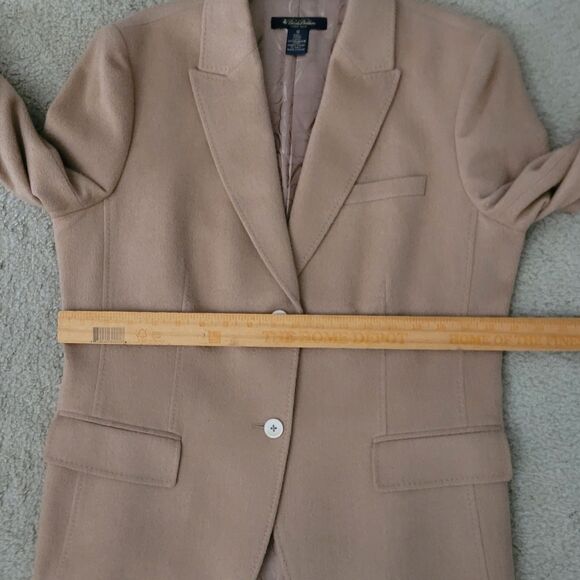 Brooks Brothers LORO PIANA Camel Hair Blazer Womens 12 Tan Career Suit Jacket - Picture 11 of 16